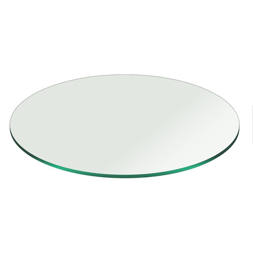 Round glass table top - table,