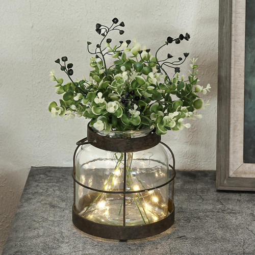 Vintage glass farmhouse - glass, vase