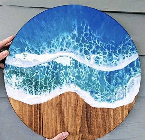 Epoxy wooden table - epoxy, top