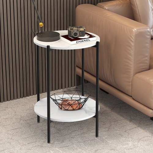 Round polished marble sofa - polished,