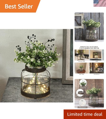 Vintage glass farmhouse - vintage, vase