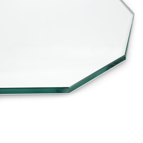 Tempered octagon glass table - tempered,