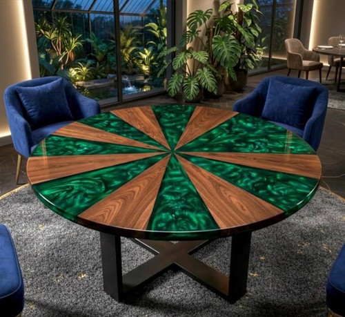 Handmade green epoxy coffee - green,