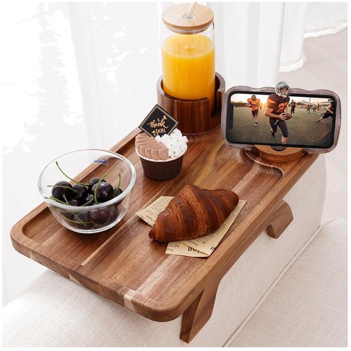 Acacia wood sofa arm - arm, tray