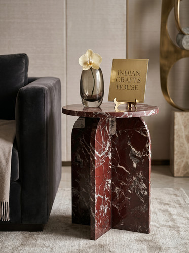 Handcrafted round rosso - handcrafted,