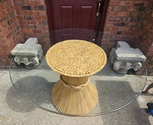 Vintage rattan bamboo dining - vintage,