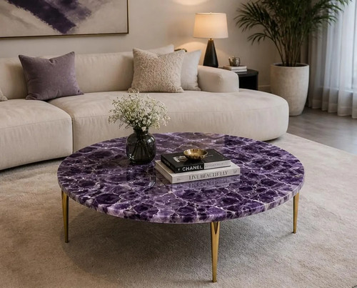 Natural amethyst stone slab - natural,