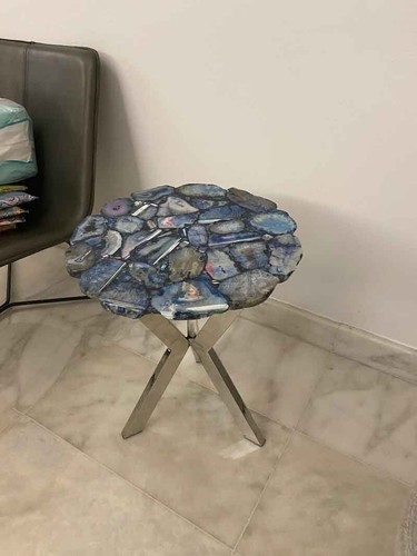 Marble agate table top - table,