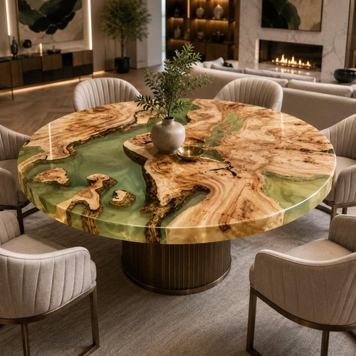 Round green epoxy - round,