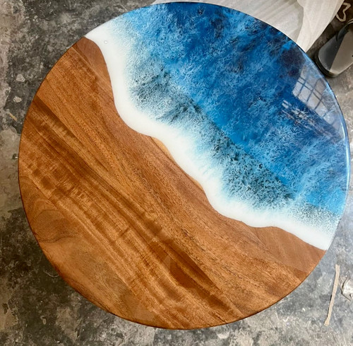 Epoxy round table top - round,