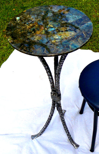 Labradorite gemstone table - labradorite,