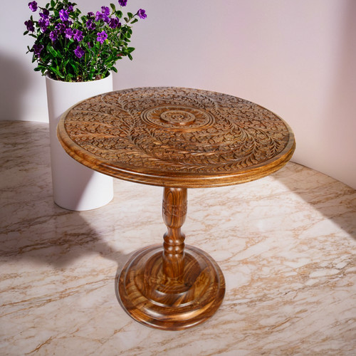 Table vintage round hand - table,