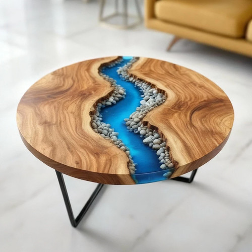 Blue river round coffee - blue,