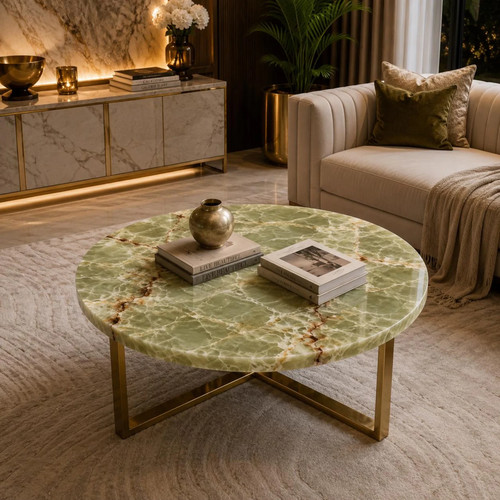 Green onyx coffee - green, tabletop