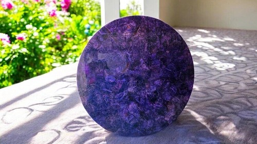 Amethyst stone round table - stone,
