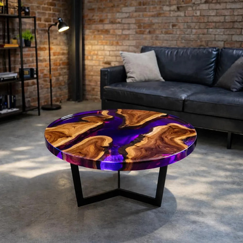 Inches purple resin round - purple,