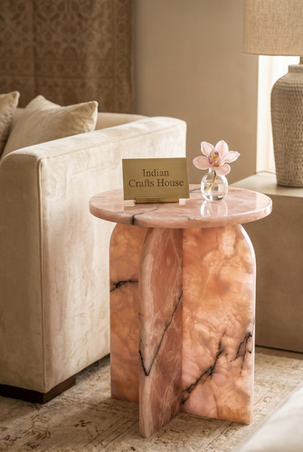 Handcrafted round pink - round,