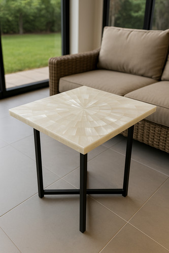 Selenite stone dining - selenite,
