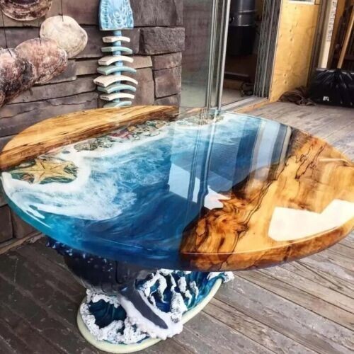 Epoxy ocean table - epoxy, resin