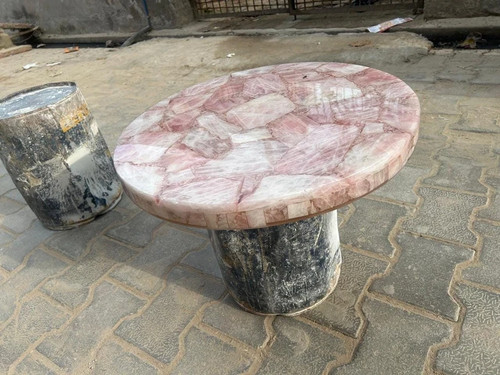 Rose quartz coffee table - rose,