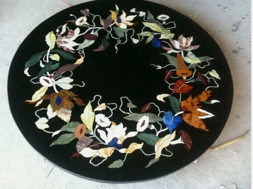 Black marble coffee center - black,