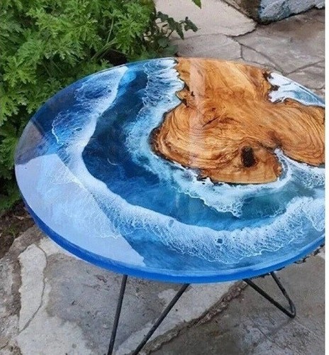 Ocean wave epoxy - epoxy, round