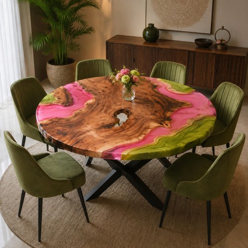 Multicolor epoxy round - multicolor,
