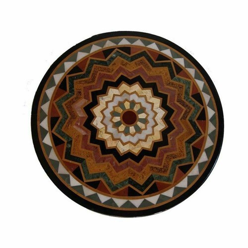Round black marble coffee - marble,